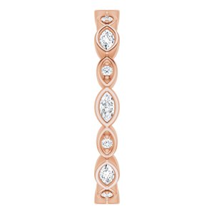 Bezel - Delta - 14K Rose Gold 1/3 CTW Natural Diamond Eternity Band Size 7