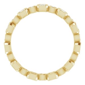 Bezel - Delta - 14K Yellow Gold 5/8 CTW Natural Diamond Eternity Band Size 7