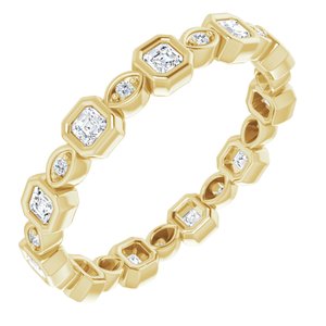 Bezel - Delta - 14K Yellow Gold 5/8 CTW Natural Diamond Eternity Band Size 7