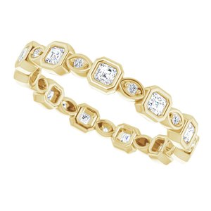 Bezel - Delta - 14K Yellow Gold 5/8 CTW Natural Diamond Eternity Band Size 7