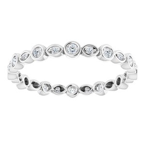 Bezel - Delta - Platinum 1/4 CTW Natural Diamond Eternity Band Size 7