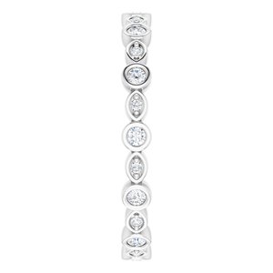 Bezel - Delta - Platinum 1/4 CTW Natural Diamond Eternity Band Size 7