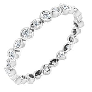 Bezel - Delta - Platinum 1/4 CTW Natural Diamond Eternity Band Size 7