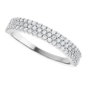 Pave - Kaliyah - Platinum 1/3 CTW Natural Diamond Anniversary Band