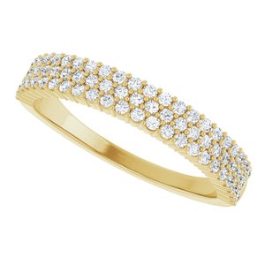 Pave - Kaliyah - 14K Yellow Gold 1/3 CTW Natural Diamond Anniversary Band