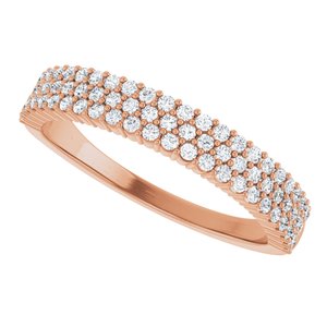 Pave - Kaliyah - 14K Rose Gold 1/3 CTW Natural Diamond Anniversary Band