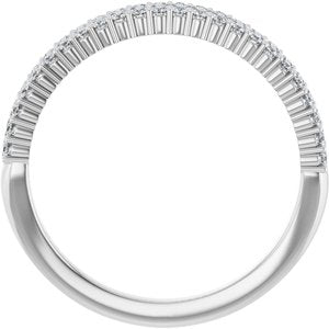Pave - Kaliyah - Platinum 1/3 CTW Natural Diamond Anniversary Band