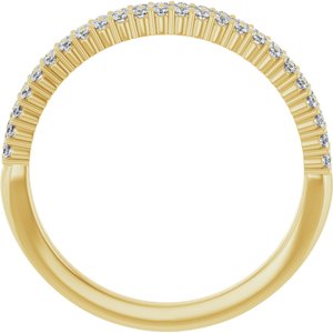 Pave - Kaliyah - 14K Yellow Gold 1/3 CTW Natural Diamond Anniversary Band