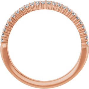 Pave - Kaliyah - 14K Rose Gold 1/3 CTW Natural Diamond Anniversary Band