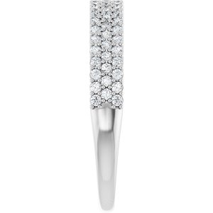 Pave - Kaliyah - Platinum 1/3 CTW Natural Diamond Anniversary Band