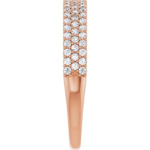 Pave - Kaliyah - 14K Rose Gold 1/3 CTW Natural Diamond Anniversary Band