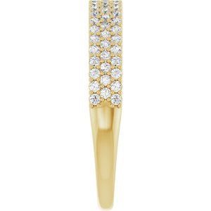 Pave - Kaliyah - 14K Yellow Gold 1/3 CTW Natural Diamond Anniversary Band