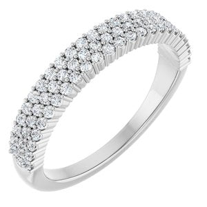 Pave - Kaliyah - Platinum 1/3 CTW Natural Diamond Anniversary Band