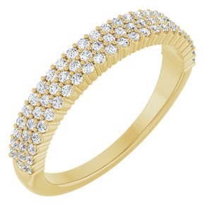 Pave - Kaliyah - 14K Yellow Gold 1/3 CTW Natural Diamond Anniversary Band