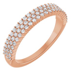 Pave - Kaliyah - 14K Rose Gold 1/3 CTW Natural Diamond Anniversary Band