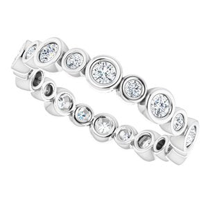Bezel - Lark - Platinum 1/2 CTW Natural Diamond Eternity Band Size 7