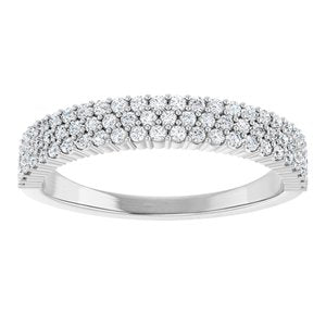 Pave - Kaliyah - Platinum 1/3 CTW Natural Diamond Anniversary Band