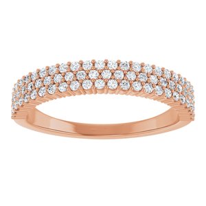 Pave - Kaliyah - 14K Rose Gold 1/3 CTW Natural Diamond Anniversary Band