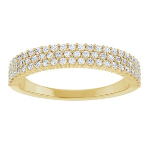Pave - Kaliyah - 14K Yellow Gold 1/3 CTW Natural Diamond Anniversary Band