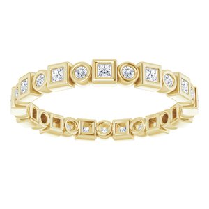 Bezel - Lark - 14K Yellow Gold 1/4 CTW Natural Diamond Eternity Band Size 7