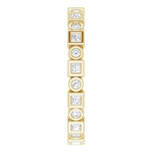 Bezel - Lark - 14K Yellow Gold 1/4 CTW Natural Diamond Eternity Band Size 7