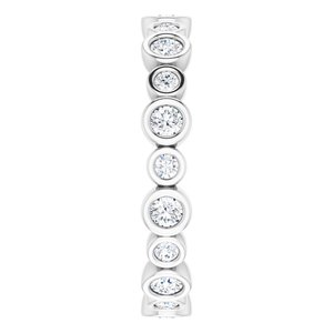 Bezel - Lark - Platinum 1/2 CTW Natural Diamond Eternity Band Size 7