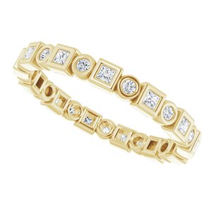 Bezel - Lark - 14K Yellow Gold 1/4 CTW Natural Diamond Eternity Band Size 7