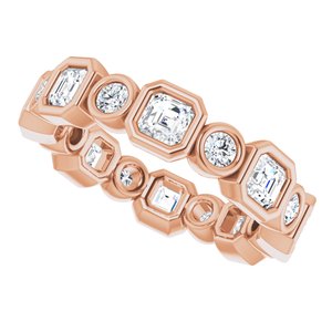 Bezel - Lark - 14K Rose Gold 1 5/8 CTW Natural Diamond Eternity Band Size 7