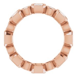 Bezel - Lark - 14K Rose Gold 1 5/8 CTW Natural Diamond Eternity Band Size 7