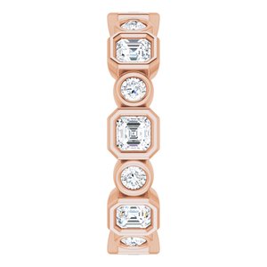 Bezel - Lark - 14K Rose Gold 1 5/8 CTW Natural Diamond Eternity Band Size 7