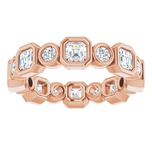 Bezel - Lark - 14K Rose Gold 1 5/8 CTW Natural Diamond Eternity Band Size 7