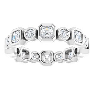 Bezel - Lark - 14K White Gold 1 5/8 CTW Natural Diamond Eternity Band Size 7