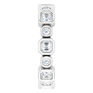 Bezel - Lark - 14K White Gold 1 5/8 CTW Natural Diamond Eternity Band Size 7