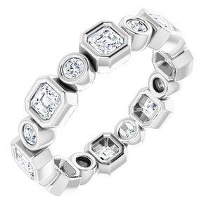 Bezel - Lark - 14K White Gold 1 5/8 CTW Natural Diamond Eternity Band Size 7