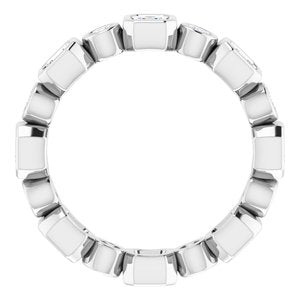 Bezel - Lark - 14K White Gold 1 5/8 CTW Natural Diamond Eternity Band Size 7