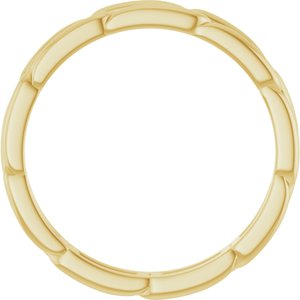 Classic - Jacob - 14K Yellow Gold 3 mm Chain Link Band Size 7