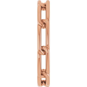 Classic - Jacob - 14K Rose Gold 3 mm Chain Link Band Size 7