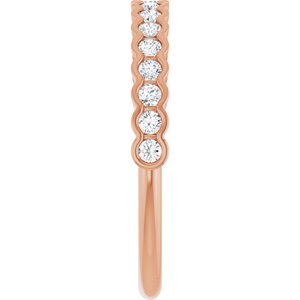 New Trends - Zofia - 14K Rose Gold 1/4 CTW Lab-Grown Diamond Anniversary Band
