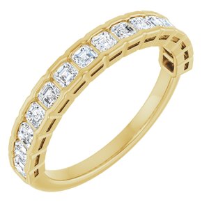 New Trends - Zofia - 14K Yellow Gold 3/4 CTW Natural Diamond Anniversary Band
