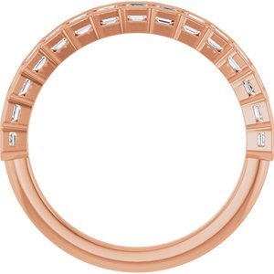 New Trends - Zofia - 14K Rose Gold 3/4 CTW Natural Diamond Anniversary Band