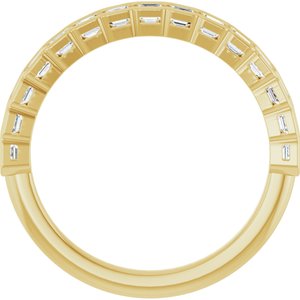 New Trends - Zofia - 14K Yellow Gold 3/4 CTW Natural Diamond Anniversary Band