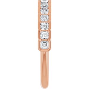 New Trends - Zofia - 14K Rose Gold 3/4 CTW Natural Diamond Anniversary Band