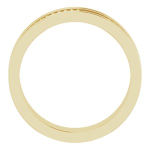 Hammered - Weston - 14K Yellow Gold 5 mm Geometric Pyramid Band