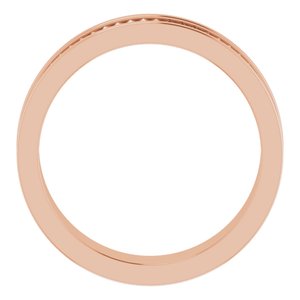 Hammered - Weston - 14K Rose Gold 5 mm Geometric Pyramid Band