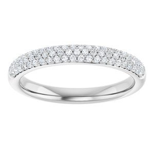 Pave - Kenzie - Platinum 1/4 CTW Natural Diamond Band
