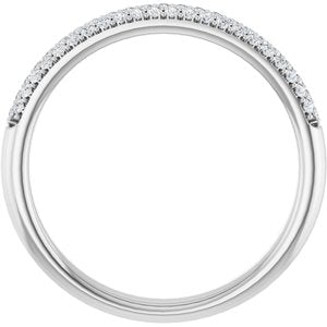 Pave - Kenzie - Platinum 1/4 CTW Natural Diamond Band