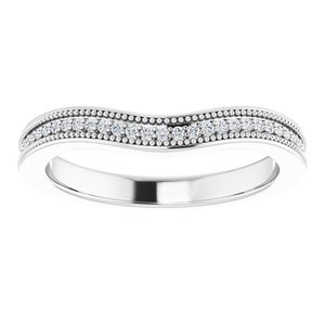 Pave - Zaria - 14K White Gold .08 CTW Natural Diamond Band for 7 mm Round Ring