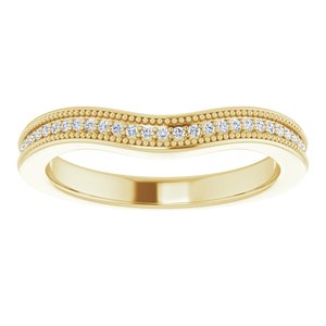 Pave - Zaria - 14K Yellow Gold .08 CTW Natural Diamond Band for 7 mm Round Ring