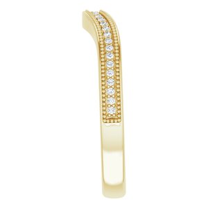 Pave - Zaria - 14K Yellow Gold .08 CTW Natural Diamond Band for 7 mm Round Ring