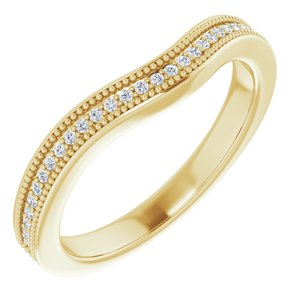 Pave - Zaria - 14K Yellow Gold .08 CTW Natural Diamond Band for 7 mm Round Ring